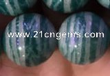 CAM1655 15.5 inches 14mm round Russian amazonite gemstone beads