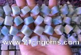 CAM1677 15.5 inches 8*8mm - 14*15mm cube amazonite beads
