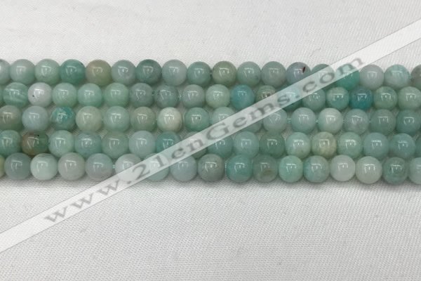 CAM1681 15.5 inches 6mm round natural amazonite beads wholesale