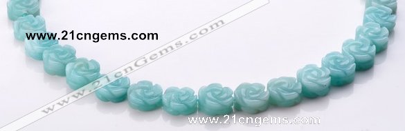 CAM78 5*12mm natural amazonite carved flower beads Wholesale