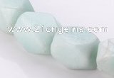 CAM85 faceted pebble 13*16mm natural amazonite beads wholesale