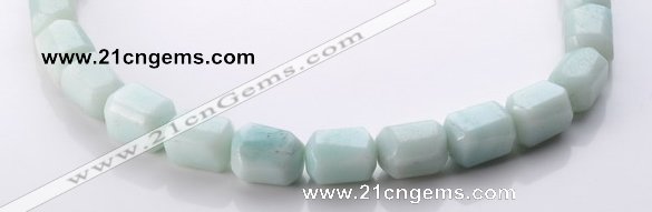 CAM86 16*17mm faceted pebble natural amazonite beads wholesale