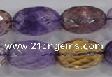 CAN22 15.5 inches 15*25mm faceted rice natural ametrine beads