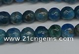 CAP521 15.5 inches 6mm faceted round apatite gemstone beads