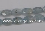 CAQ146 15.5 inches 8*12mm faceted oval natural aquamarine beads