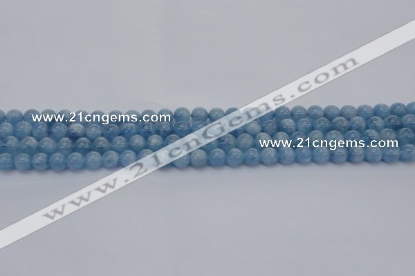 CAQ535 15.5 inches 4mm round AAA grade natural aquamarine beads