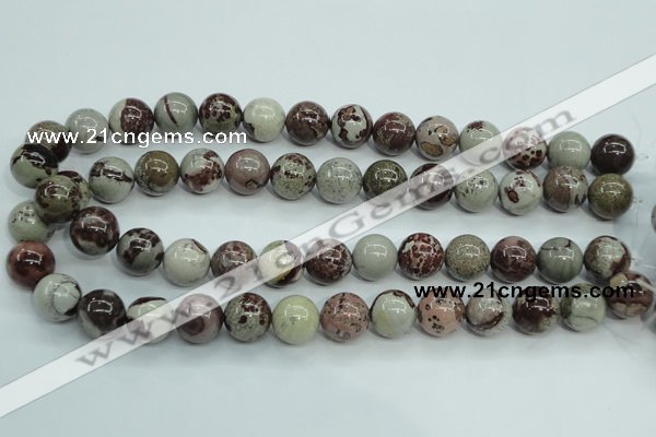 CAR06 15.5 inches 14mm round artistic jasper beads wholesale