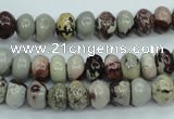 CAR11 15.5 inches 5*8mm rondelle artistic jasper beads wholesale