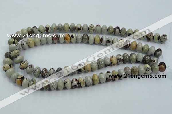 CAR14 15.5 inches 8*12mm rondelle artistic jasper beads wholesale
