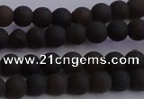 CAR208 15.5 inches 5mm - 6mm round matte natural amber beads