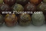 CAR354 15.5 inches 12mm round red artistic jasper beads wholesale