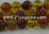 CAR502 15.5 inches 8mm - 9mm round natural amber beads wholesale