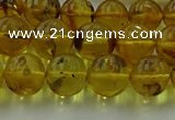 CAR523 15.5 inches 8mm - 9mm round natural amber beads wholesale