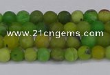 CAU410 15.5 inches 4mm round matte Australia chrysoprase beads