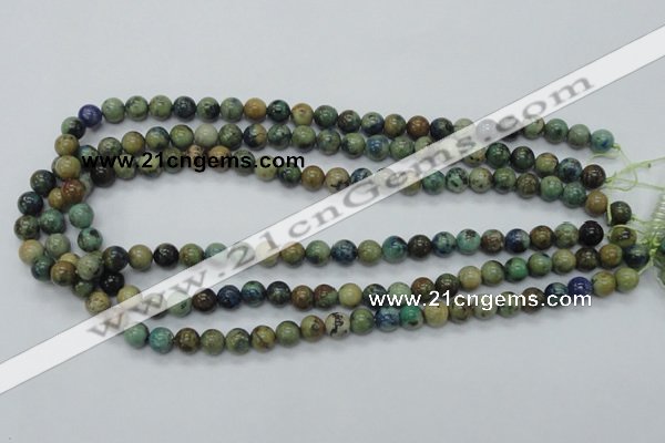 CAZ08 15.5 inches 8mm round natural azurite gemstone beads