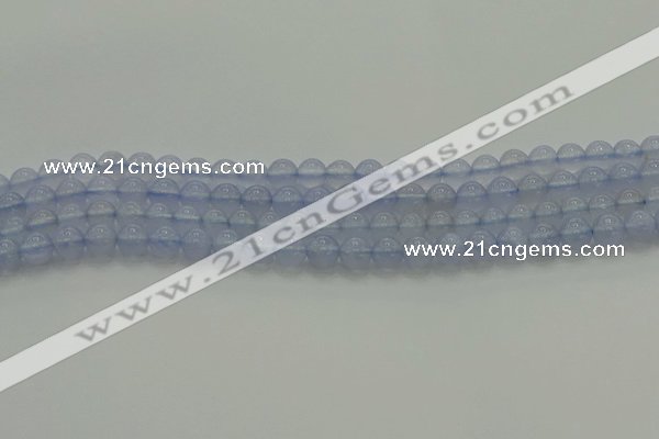CBC451 15.5 inches 6mm round blue chalcedony beads wholesale