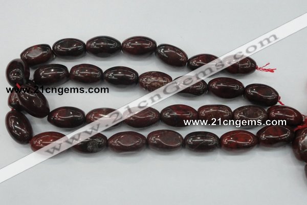 CBD11 15.5 inches 15*25mm rice brecciated jasper gemstone beads