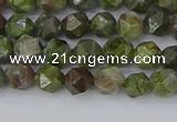 CBG108 15.5 inches 6mm faceted nuggets bronze green gemstone beads
