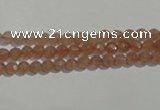 CBQ07 15.5 inches 4mm faceted round strawberry quartz beads