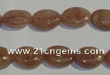 CBQ20 15.5 inches 10*14mm oval strawberry quartz beads wholesale