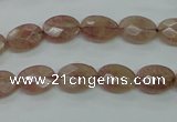 CBQ250 15.5 inches 8.5*12mm faceted oval strawberry quartz beads