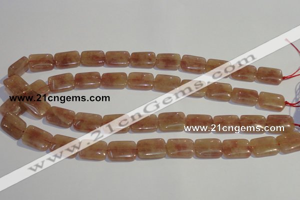 CBQ31 15.5 inches 13*18mm rectangle strawberry quartz beads