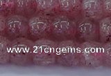 CBQ440 15.5 inches 8*11mm drum lavender strawberry quartz beads