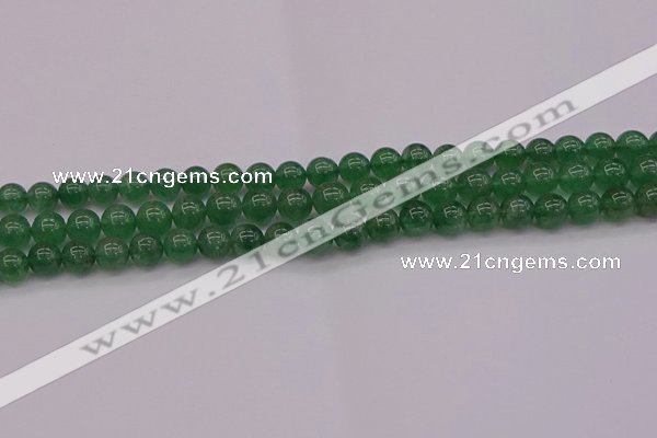 CBQ496 15.5 inches 6mm round green strawberry quartz beads