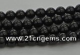 CBS539 15.5 inches 4mm round black spinel beads wholesale