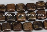 CBZ226 15.5 inches 12*12mm square bronzite gemstone beads
