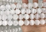 CCA382 15.5 inches 14mm round white calcite gemstone beads