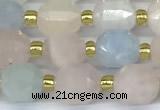 CCB1244 15 inches 7*8mm faceted morganite gemstone beads