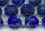 CCB1446 15 inches 7mm - 8mm faceted lapis lazuli beads