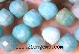 CCB1645 15 inches 6mm faceted teardrop amazonite beads