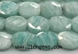 CCB925 15.5 inches 6*8mm faceted oval amazonite beads