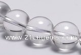 CCC04 15 inches 14mm round white crystal beads Wholesale
