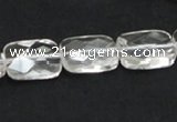CCC225 13*18mm faceted rectangle grade AB natural white crystal beads
