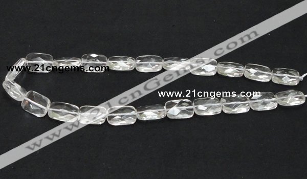 CCC225 13*18mm faceted rectangle grade AB natural white crystal beads