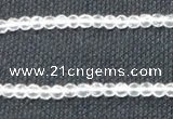 CCC250 15.5 inches 4mm faceted round grade A natural white crystal beads