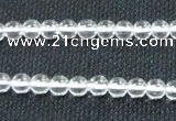 CCC277 15.5 inches 4mm round A grade natural white crystal beads