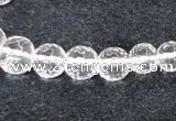 CCC616 15.5 inches 6mm - 12mm faceted round natural white crystal beads