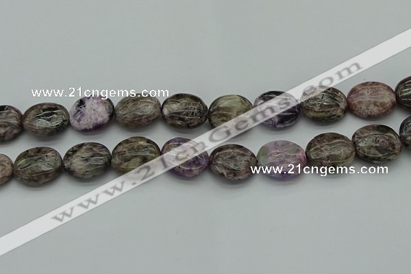 CCG105 15.5 inches 18*20mm oval charoite gemstone beads