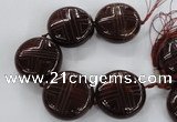 CCJ363 44mm carved coin China jade beads wholesale