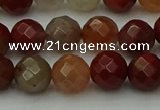 CCJ462 15.5 inches 8mm faceted round colorful jasper beads