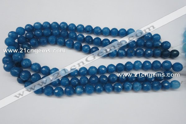 CCN1203 15.5 inches 10mm faceted round candy jade beads wholesale