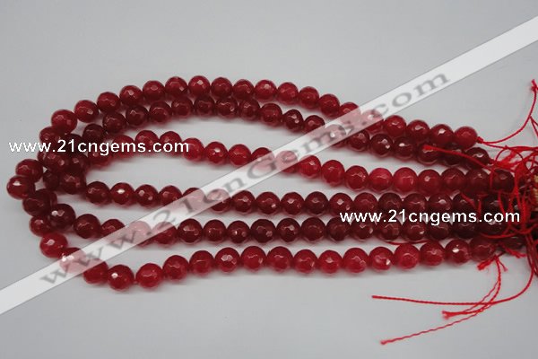 CCN1244 15.5 inches 10mm faceted round candy jade beads wholesale