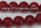 CCN1246 15.5 inches 14mm faceted round candy jade beads wholesale