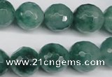 CCN1286 15.5 inches 14mm faceted round rainbow candy jade beads