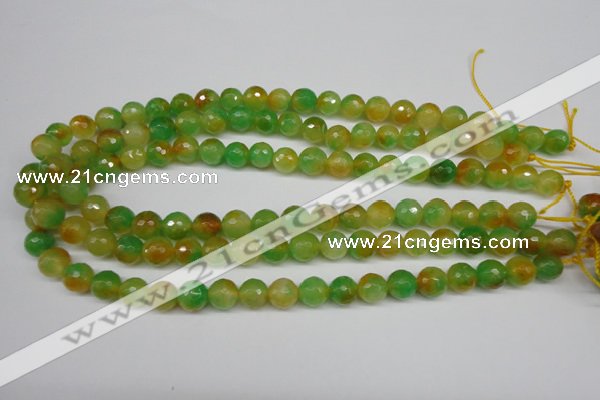 CCN1294 15.5 inches 10mm faceted round rainbow candy jade beads
