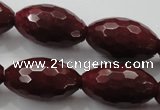 CCN1466 15.5 inches 15*25mm faceted rice candy jade beads wholesale